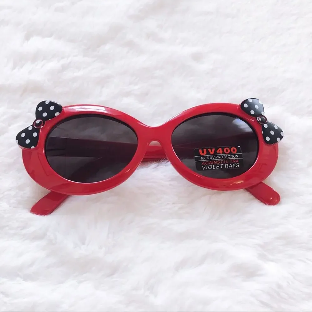 Everly Red Toddler Girl Fashion Bow Sunglasses